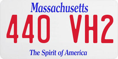 MA license plate 440VH2