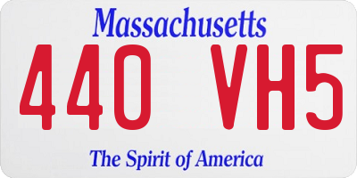 MA license plate 440VH5