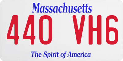 MA license plate 440VH6