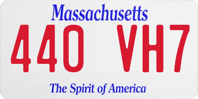 MA license plate 440VH7