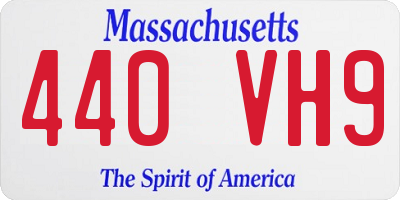 MA license plate 440VH9