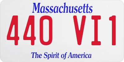 MA license plate 440VI1