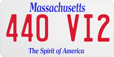 MA license plate 440VI2