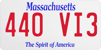 MA license plate 440VI3