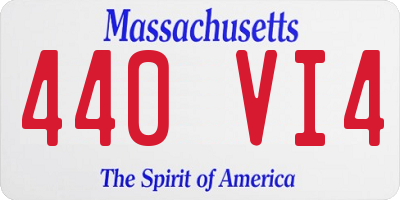 MA license plate 440VI4