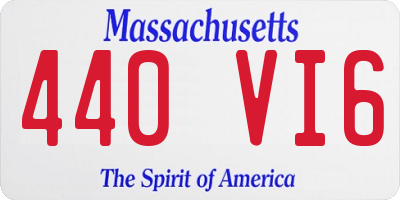 MA license plate 440VI6