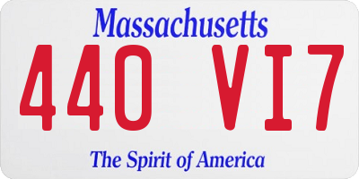 MA license plate 440VI7