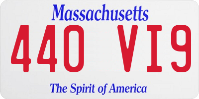MA license plate 440VI9