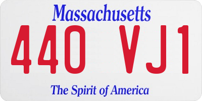 MA license plate 440VJ1