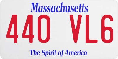MA license plate 440VL6