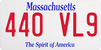 MA license plate 440VL9