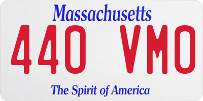 MA license plate 440VM0