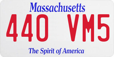 MA license plate 440VM5
