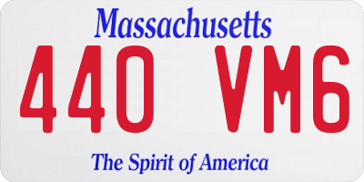 MA license plate 440VM6