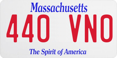 MA license plate 440VN0