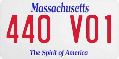 MA license plate 440VO1