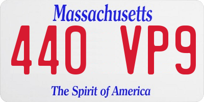 MA license plate 440VP9