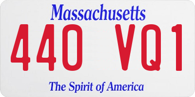 MA license plate 440VQ1