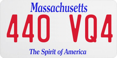 MA license plate 440VQ4