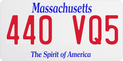 MA license plate 440VQ5