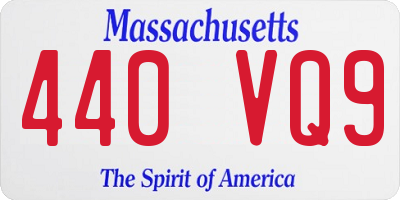 MA license plate 440VQ9