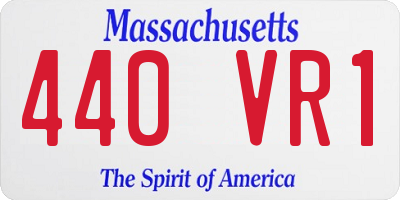 MA license plate 440VR1
