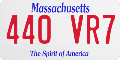 MA license plate 440VR7