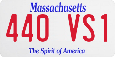 MA license plate 440VS1