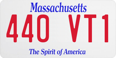 MA license plate 440VT1