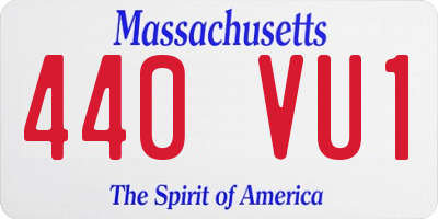 MA license plate 440VU1