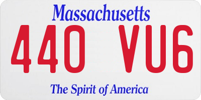 MA license plate 440VU6