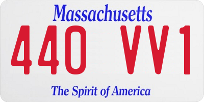 MA license plate 440VV1