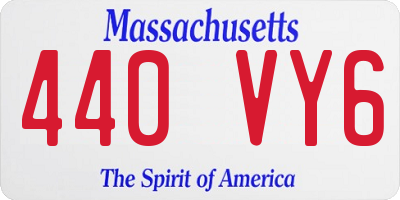 MA license plate 440VY6