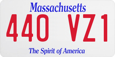 MA license plate 440VZ1