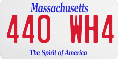 MA license plate 440WH4