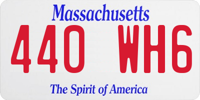 MA license plate 440WH6