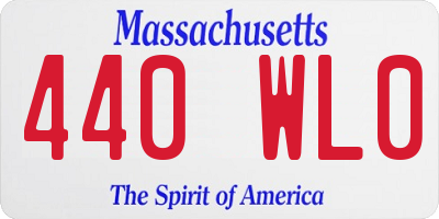 MA license plate 440WL0