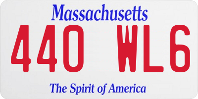 MA license plate 440WL6