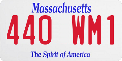 MA license plate 440WM1