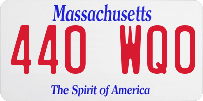 MA license plate 440WQ0