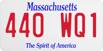 MA license plate 440WQ1