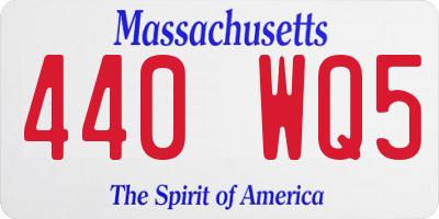 MA license plate 440WQ5