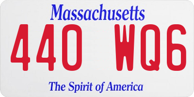 MA license plate 440WQ6
