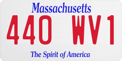 MA license plate 440WV1