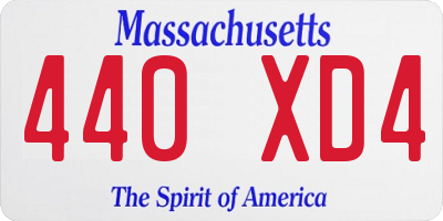 MA license plate 440XD4