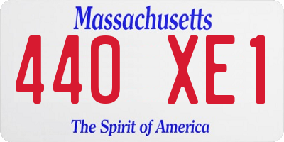 MA license plate 440XE1