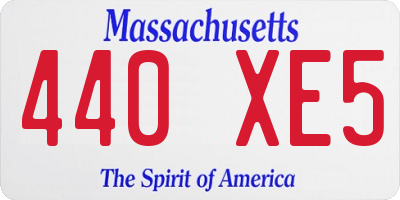 MA license plate 440XE5