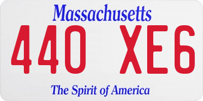 MA license plate 440XE6