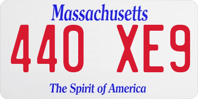 MA license plate 440XE9