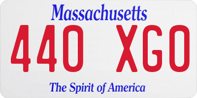 MA license plate 440XG0